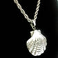 Feshionn IOBI Necklaces Oceanside Stainless Steel Puffed Clam Shell Pendant Necklace