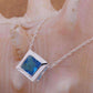 Feshionn IOBI Necklaces ON SALE - Aquarium Sterling Silver Cube Set Floating Necklace