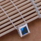 Feshionn IOBI Necklaces ON SALE - Aquarium Sterling Silver Cube Set Floating Necklace