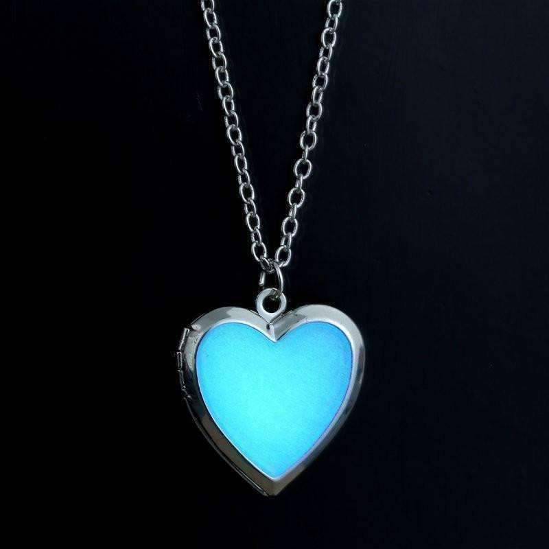 Feshionn IOBI Necklaces ON SALE - Beaming Heart Glow in The Dark Locket Necklace