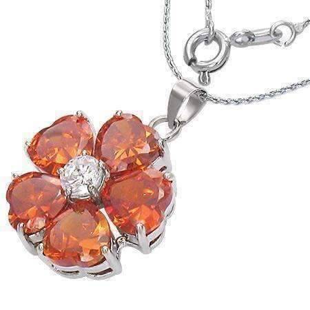 Feshionn IOBI Necklaces ON SALE - "Buttercup" Cubic Zirconia Flower Pendant Necklace