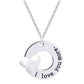 Feshionn IOBI Necklaces ON SALE - "I Love You More" 3D Heart Stamped Charm Necklace
