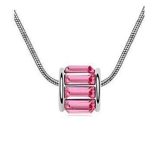 Feshionn IOBI Necklaces Pink Sapphire IOBI Crystals Necklace
