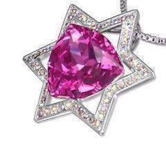 Feshionn IOBI Necklaces Pink Star of David Necklace