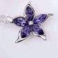 Feshionn IOBI Necklaces Purple Starfish Flower Jewel IOBI Crystals Necklace - Choose Your Color