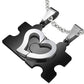 Feshionn IOBI Necklaces Puzzle Heart Pendant Necklace Set in Black and Stainless Steel for Men or Women