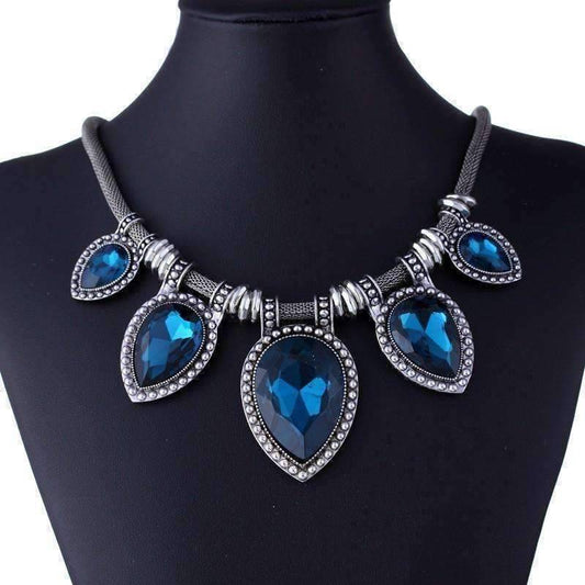 Feshionn IOBI Necklaces Sapphire Blue Midnight Dream Sapphire Blue Cocktail Necklace