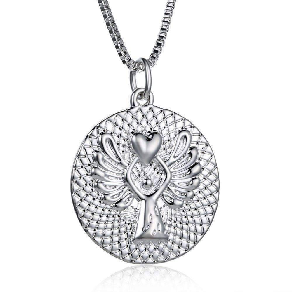 Feshionn IOBI Necklaces Silver Guardian Angel Blessing Necklace