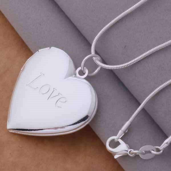 Feshionn IOBI Necklaces Silver LOVE Sterling Heart Locket Necklace