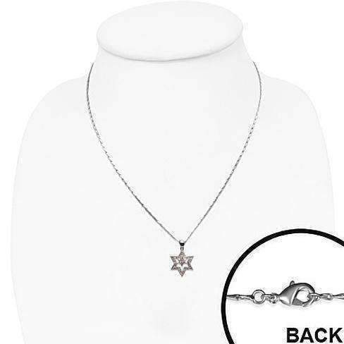 Feshionn IOBI Necklaces Sparkly Double Star of David Necklace