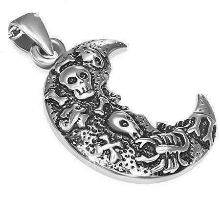 Feshionn IOBI Necklaces Stainless Steel Dead of Night Stainless Steel Pendant Necklace