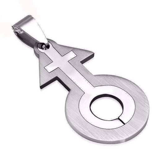 ON SALE - Gender Identity Symbols Stainless Steel 2 Piece Pendant Neck ...