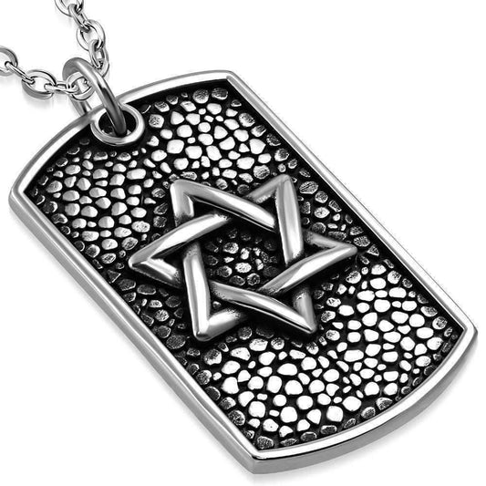Feshionn IOBI Necklaces Stainless Steel Impressive And Solid Star of David Necklace - Magen David Necklace