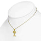 Feshionn IOBI Necklaces Star of David Menorah Pendant and Necklace in Gold Plated Stainless Steel