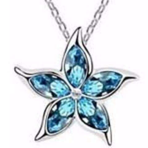 Feshionn IOBI Necklaces Starfish Flower Jewel IOBI Crystals Necklace - Choose Your Color