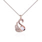 Feshionn IOBI Necklaces Swan Lake Opal and Rose Gold IOBI Precious Gems Necklace