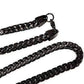 Feshionn IOBI Necklaces Urban Legend 6mm Black Stainless Steel Square Wheat Link Chain Necklace