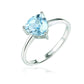 Feshionn IOBI Rings 5 / Ice Blue Trillion Ring Ice Blue Genuine Topaz Trillion Cut 1.4 CT IOBI Precious Gems Ring