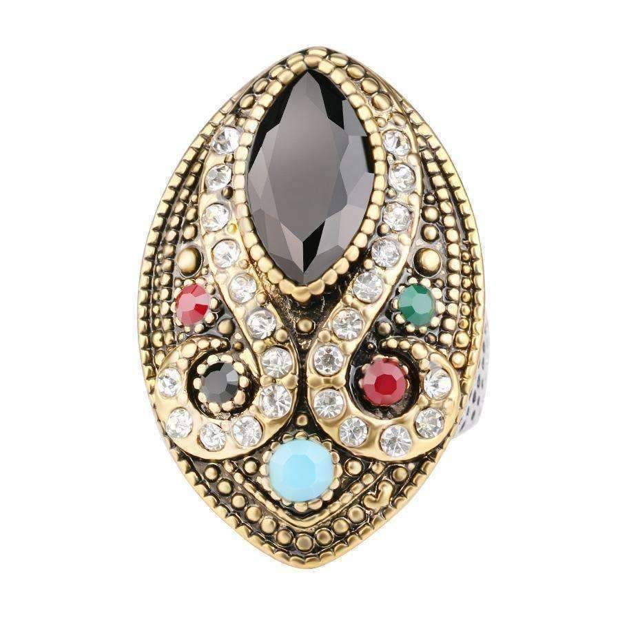 Feshionn IOBI Rings 6.25 Turkish Empire Bejeweled Cocktail Ring