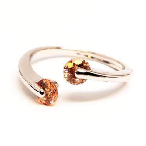 Feshionn IOBI Rings 6 / Citrine ON SALE - Double Glimmer 2 Stone Ring - Choose Your Color