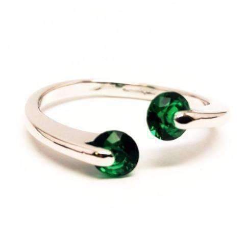 Feshionn IOBI Rings 6 / Emerald Green ON SALE - Double Glimmer 2 Stone Ring - Choose Your Color