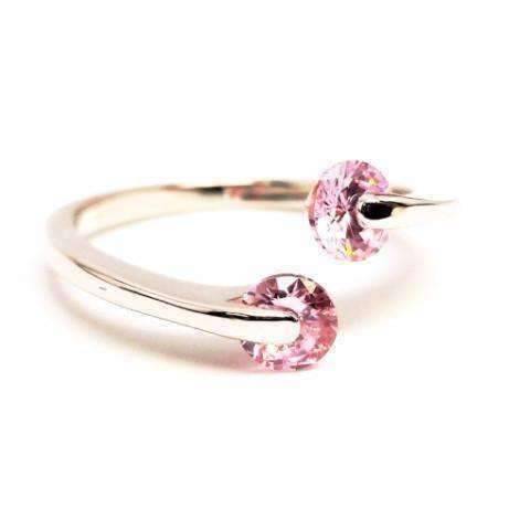 Feshionn IOBI Rings 6 / Pink Ice ON SALE - Double Glimmer 2 Stone Ring - Choose Your Color