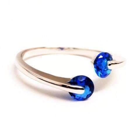Feshionn IOBI Rings 6 / Sapphire Blue ON SALE - Double Glimmer 2 Stone Ring - Choose Your Color