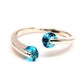 Feshionn IOBI Rings 6 / Topaz Blue ON SALE - Double Glimmer 2 Stone Ring - Choose Your Color