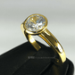 Feshionn IOBI Rings 7.25 Coco D'ora 1.25CT Round Bezel Set IOBI Cultured Diamond Solitaire Ring