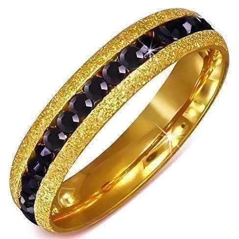 Feshionn IOBI Rings 7 / Gold Purple & Gold Channel Set CZ Eternity Ring