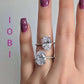 Feshionn IOBI Rings Alexandra LaRosa 5CT Oval Petite French Pavé Crown Rose Gold IOBI Cultured Diamond Ring