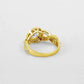 Feshionn IOBI Rings Allura 0.80CT Twisted Halo 10K Solid Yellow Gold IOBI Cultured Diamond Ring