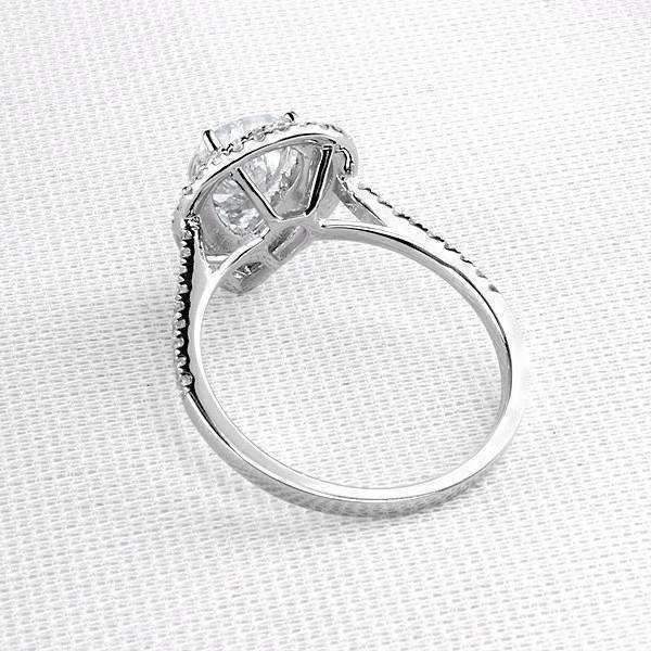 Feshionn IOBI Rings Aurora 2CT Pear Cut Double Pavé Halo IOBI Cultured Diamond Ring