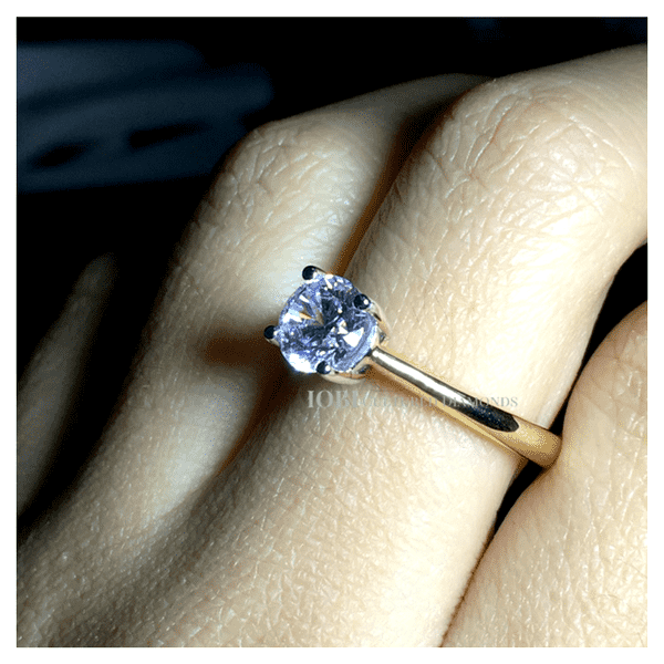Feshionn IOBI Rings Bella D'ora 1CT Round Cut IOBI Cultured Diamond Solitaire Ring