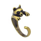 Feshionn IOBI Rings Bronze Purr-fect Kitten Adjustable Animal Wrap Ring