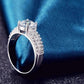 Feshionn IOBI Rings CLEARANCE - Bellazio 2.4 CT Simulated Diamond Pavé Ring ~ Platinum or Rose Gold