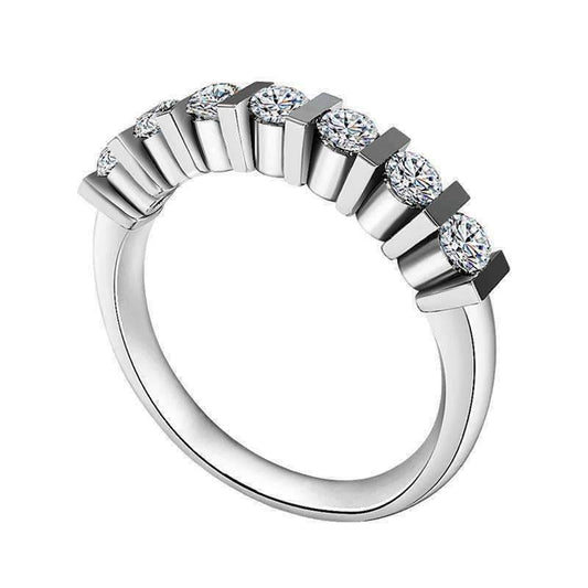 Feshionn IOBI Rings Colette 1CTW Bar Set Half Eternity Band IOBI Cultured Diamond Ring