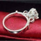 Feshionn IOBI Rings Extravagant Crown Set CZ Solitaire Engagement Ring