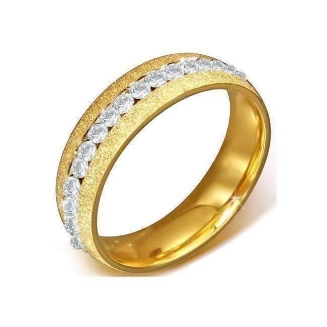 Feshionn IOBI Rings Gold Eternity Ring - Sun Blast Finish - 316 Stainless Steel Ring
