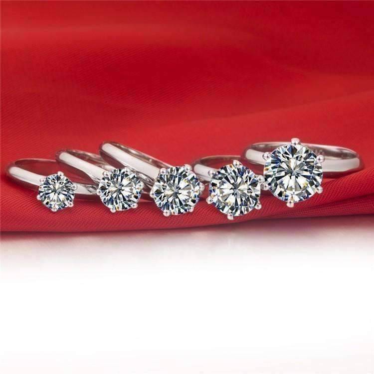 Feshionn IOBI Rings Katherine 4CT Round Cut IOBI Cultured Diamond Solitaire Ring