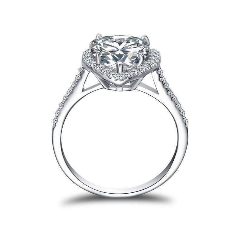 Feshionn IOBI Rings LaBelle 2.5CT Heart Cut Halo IOBI Cultured Diamond Ring
