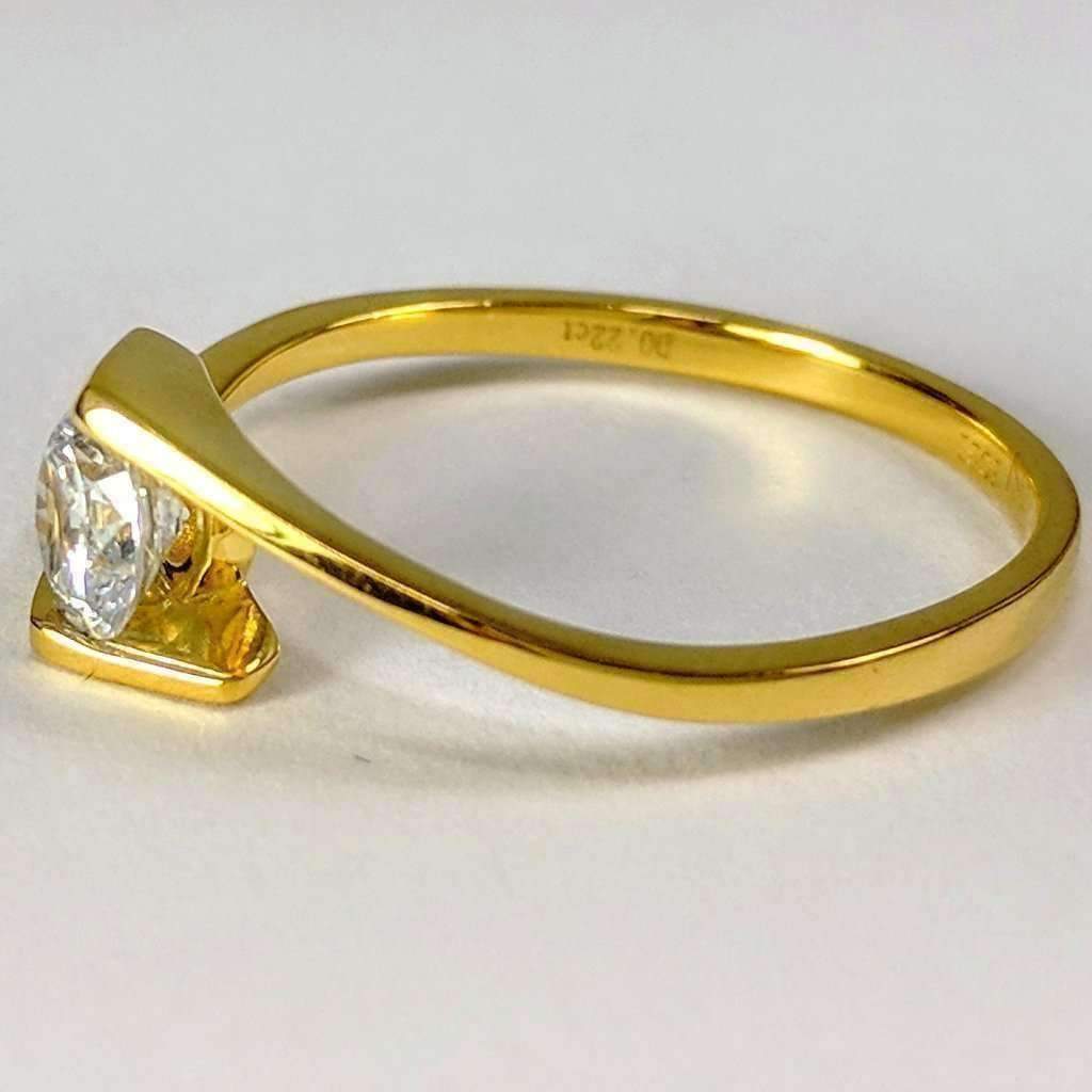 Feshionn IOBI Rings Mia D'ora .50CT Tension Set Bypass IOBI Cultured Diamond Ring