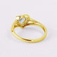 Feshionn IOBI Rings Mirabella .75CT Heart Shaped Halo 10K Solid Yellow Gold IOBI Cultured Diamond Ring