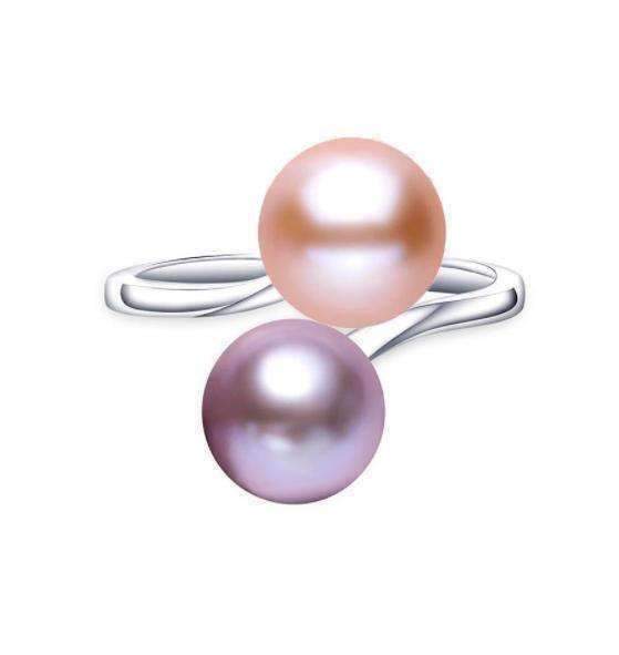Feshionn IOBI Rings Multi-Color Pastel Adjustable Genuine Freshwater Pearl Ring