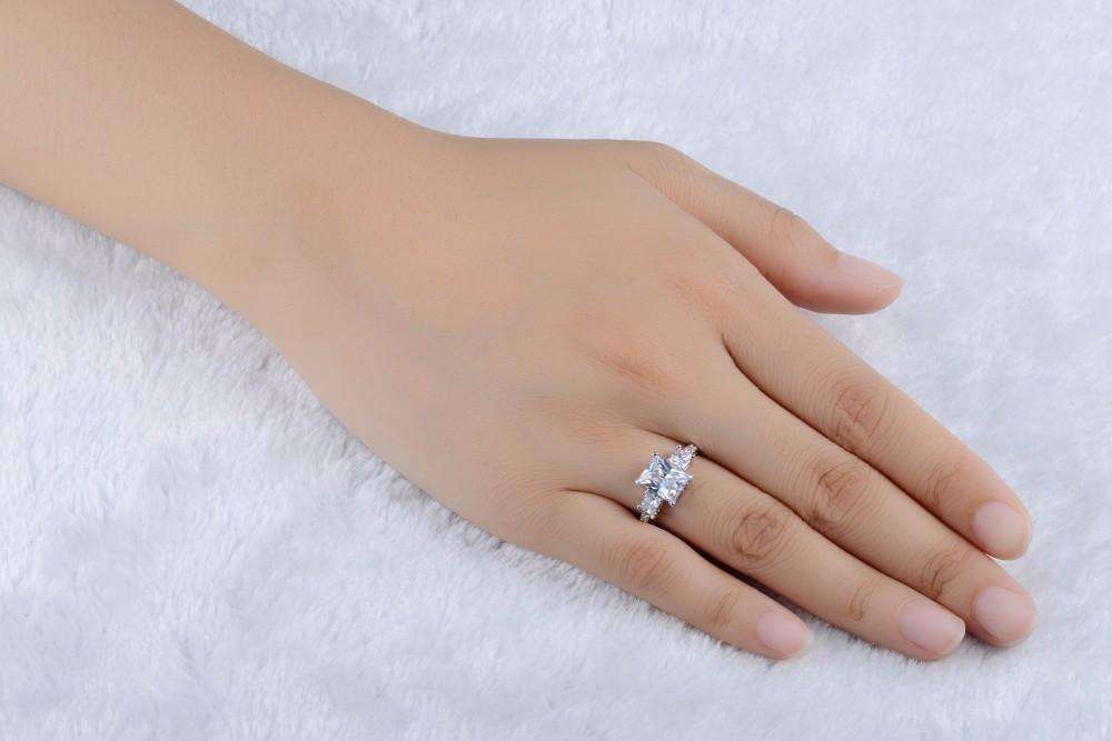 Feshionn IOBI Rings ON SALE - Radiance 3.1 CT Three Stone Simulated Diamond Ring