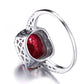 Feshionn IOBI Rings Passion Rubellite Cushion Cut 6.5CTW IOBI Precious Gems Halo Ring