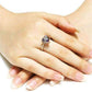 Feshionn IOBI Rings Rainbow Fire Genuine Mystic Topaz Heart Cut 2.6CT IOBI Precious Gems Solitaire Ring