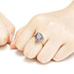 Feshionn IOBI Rings Rainbow Fire Genuine Mystic Topaz Trillion Cut 3CT IOBI Precious Gems Solitaire Ring
