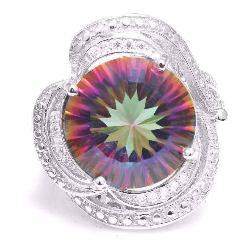 Feshionn IOBI Rings Regalia Genuine Rainbow Fire Mystic Topaz 15CT IOBI Precious Gems Ring