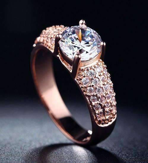 Feshionn IOBI Rings Rose Gold / 5 CLEARANCE - Bellazio 2.4 CT Simulated Diamond Pavé Ring ~ Platinum or Rose Gold